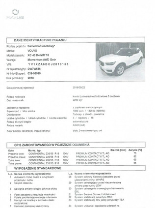 Volvo XC 40 cena 145900 przebieg: 62010, rok produkcji 2018 z Dobiegniew małe 232